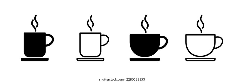coffee cup icon vector for web and mobile app. cup a coffee sign and symbol