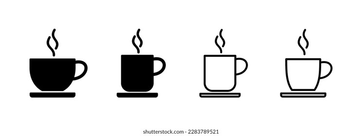 vector de icono de taza de café para web y aplicación móvil. taza un signo de café y un símbolo