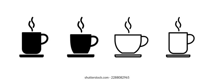 coffee cup icon vector for web and mobile app. cup a coffee sign and symbol