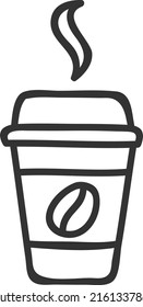 coffee cup icon vector with white background