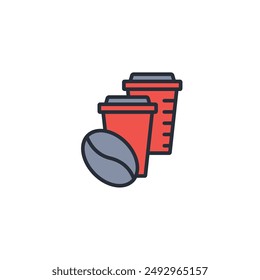 Coffee cup icon. vector.Editable stroke.linear style sign for use web design,logo.Symbol illustration.