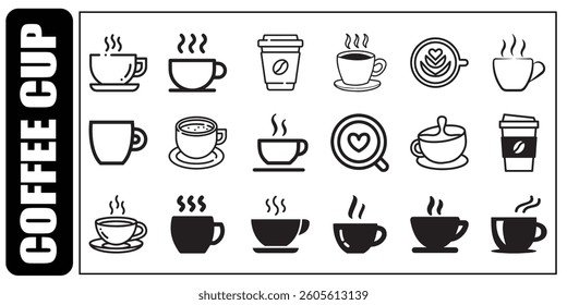 Coffee cup icon. Cup icon for web and mobile app.