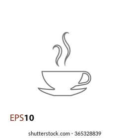 Coffee cup icon for web and mobile