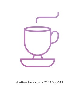 coffee cup icon with white background vector stock illustration