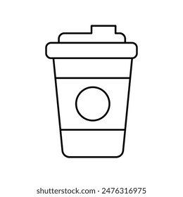coffee cup icon with white background vector stock illustration