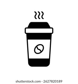 Icono de taza de café con fondo blanco Vector Ilustración de stock
