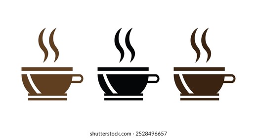 coffee cup icon withFlat style Vector Illustration