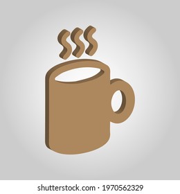 Coffee cup iconic vector illustration