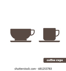 Coffee cup icons. 