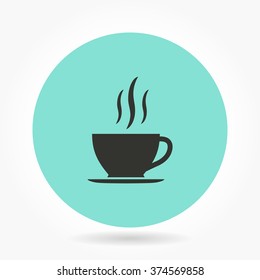 Coffee cup    -   icons for graphic design and Internet sites. Vector illustration. 
