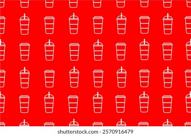 Coffee cup icons pattern background. Perfect for packaging product, backdrops, wallpapers, textiles, fabrics, material for drink banner and other commercial needs.