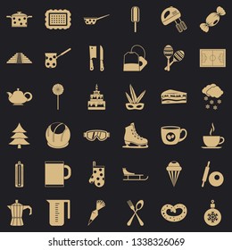 Coffee cup icons set. Simple style of 36 planning vector icons for web for any design