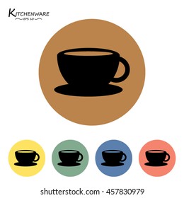 Coffee cup icons set.Vector illustration
