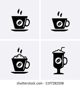 Coffee cup Icons, Vector cafe set