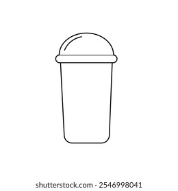 Coffee cup icons vector line