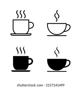 coffee cup icons vector. cup a coffee sign and symbol