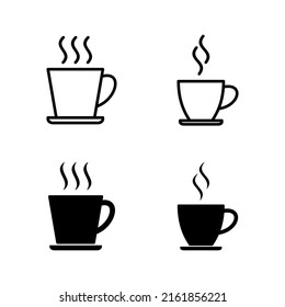 Vektor für Kaffeetassen-Symbole. Tasse ein Kaffeezeichen und -symbol