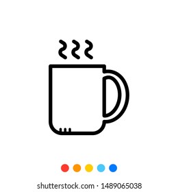Coffee cup icon,Vector and Illustration.