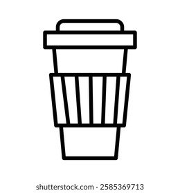 coffee cup iconVector illustration in black