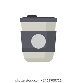Coffee cup illustrated on white background