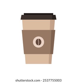 Coffee cup illustrated in vector on background