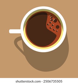 Coffee cup illustration icon vector. Flat illustration of coffee cups and beans in a seamless pattern, perfect for coffee shop designs