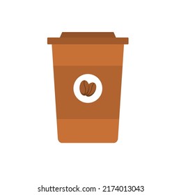 Coffee cup illustration. Coffee cup isolated on white background.