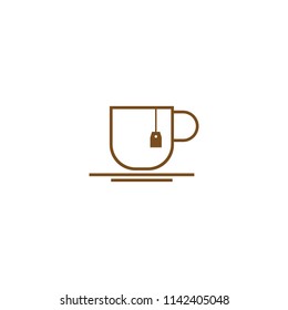 Coffee Cup Illustration Logo. tea logo