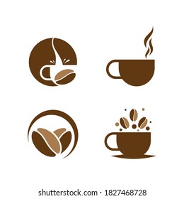 Coffee cup illustration logo Template vector icon design