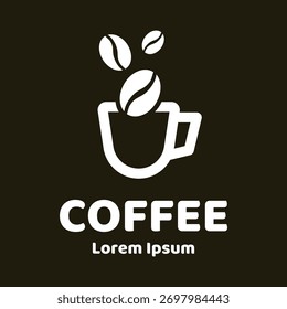 Eine Kaffeetasse Illustration Logo Vektorgrafik-Design.