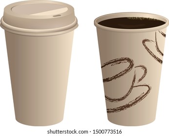 Coffee cup illustration template vector