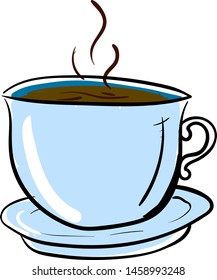 Coffee cup, illustration, vector on white background.