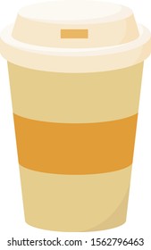 Coffee cup, illustration, vector on white background.