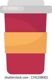 Coffee cup , illustration, vector on white background