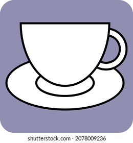 Coffee cup, illustration, vector, on a white background.