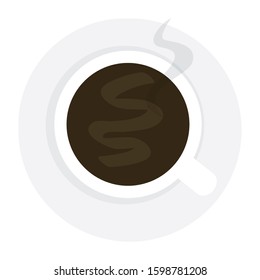 Coffee cup image. Hot drink - Vector illustration