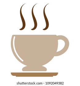 Coffee Cup isolate vector icon. Flat design icon.