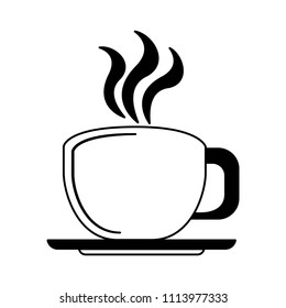 Coffee cup isolated in black and white