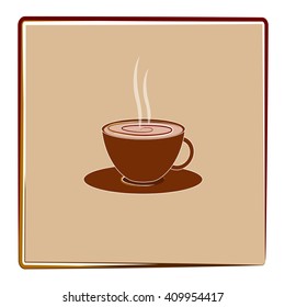 Coffee cup, isolated object, vector