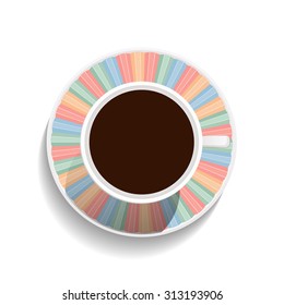 coffee cup isolated on transparent background. vector illustration