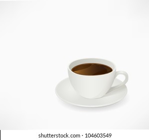 White Realistic Coffee Cup Smoke Isolated Stock Vector (Royalty Free ...