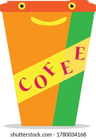 Kaffee-Cup einzeln auf weißem Hintergrund