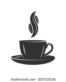 Kaffeetasse einzeln auf weißem Hintergrund. Vektorgrafik