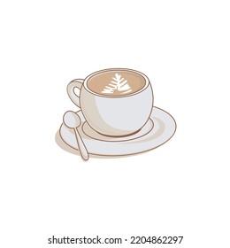 Coffee cup isolated on white background vector illustration