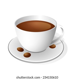 Café aislado en blanco