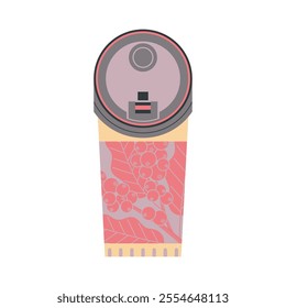 coffee cup isolated on white background, coffee time modern minimalist decoration vector illustration