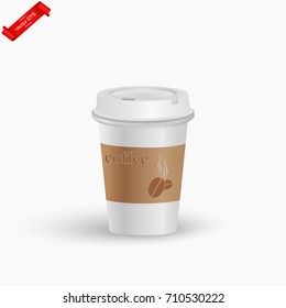 Coffee Cup Isolated on white background ,vector illustration