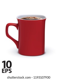 Coffee cup isolated. Realistic vector 3d illustration