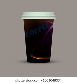 Coffee cup isolated. Coffee cup vector illustration. creative coffee plastic cup to go