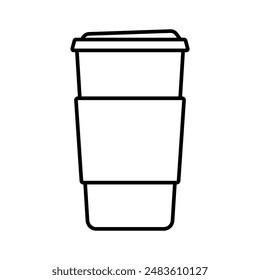 Kaffeetasse isoliert, weißer Becher Ikone, Vektorillustration zum Mitnehmen Essen und Trinken